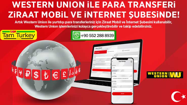 خدمات وسترن یونیون در بانک زیراعت | Western Union services at Zirrat Bank